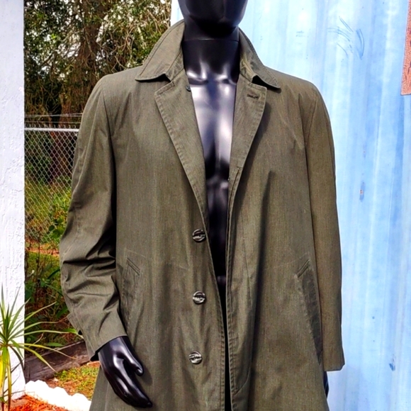 LONDON FOG Iconic Calibre Cloth by Reeves Vintage Main-Coats Rain Coat (1950's) - Picture 13 of 17